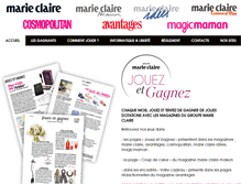 Tablet Screenshot of gagnants.marieclaire.fr